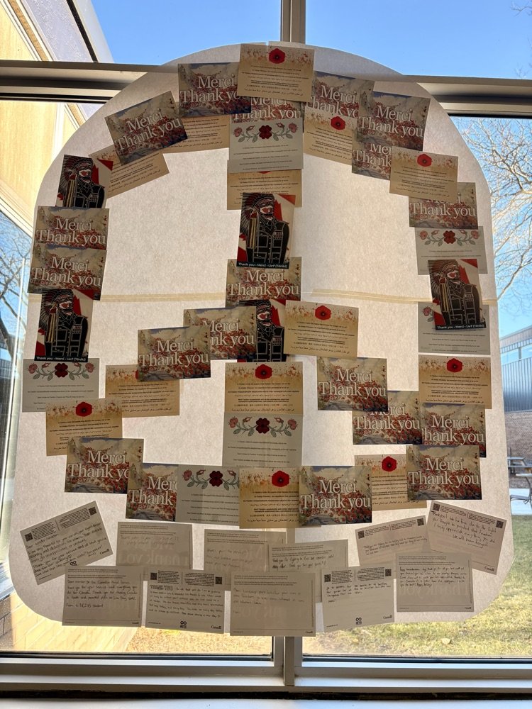 Our Viking Key Club provided the school community the opportunity to send postcards of thanks to current Canadian service people. These cards will arrive to those serving around the world by the winter holidays to provide cheer and thank you for the important work they do.