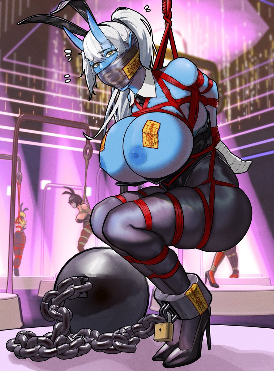 Laura pulling out all the stops for her latest event and the entertainment is sure to be a big hit, Tita is ordered to help out with extra additions to her outfit and strict situation of course

Art drawn by <a href="/FuroroBB/">FUROB</a>