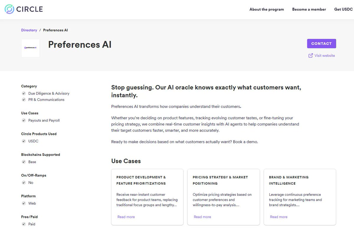 oracle_opz's tweet image. 🚀 Game changer for @oracle_opz / preferences AI!

We’re officially a member of the @circle Alliance the network driving stablecoin adoption 💥

■ Recognized as top Web3 innovators

■ Early access to new tech &amp;amp; strategic partners

■ Scaling AI, payments, compliance with USDC…