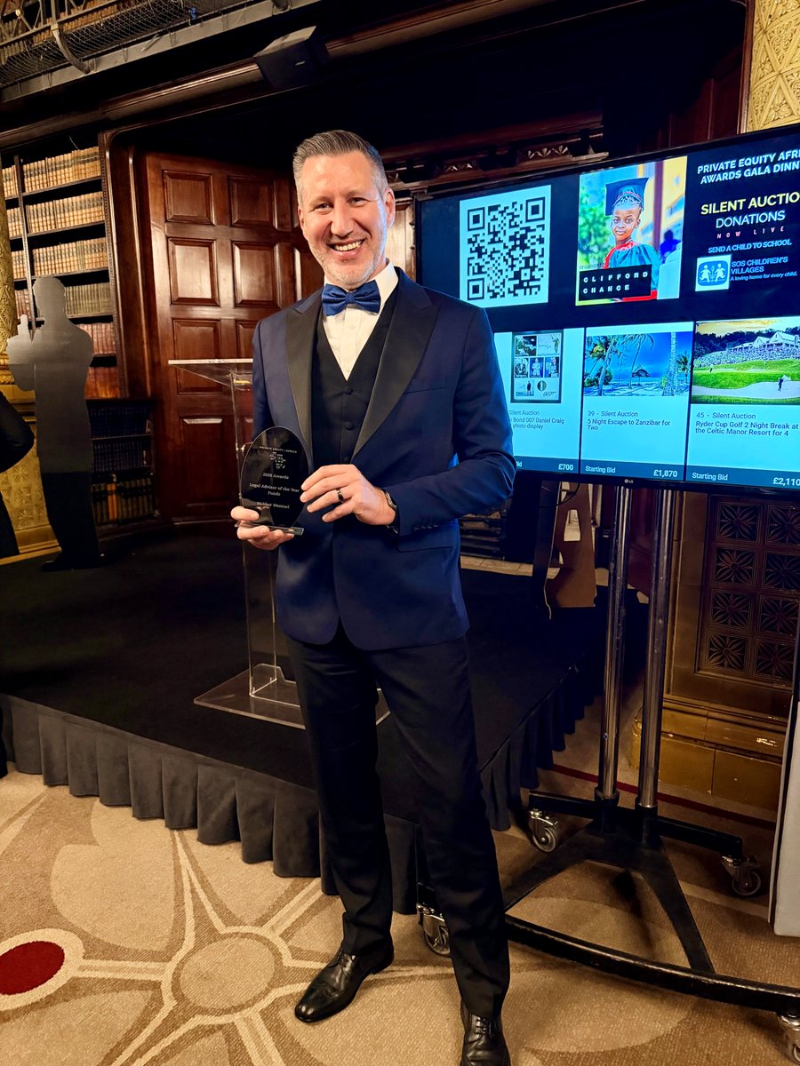 Webber Wentzel was named Legal Advisor of the Year – Private Equity and Investment Funds at the 2025 Private Equity Africa Awards held in London on Tuesday, 12 November 2025.

Graham Viljoen attended the ceremony and accepted this prestigious award on behalf of the firm. This