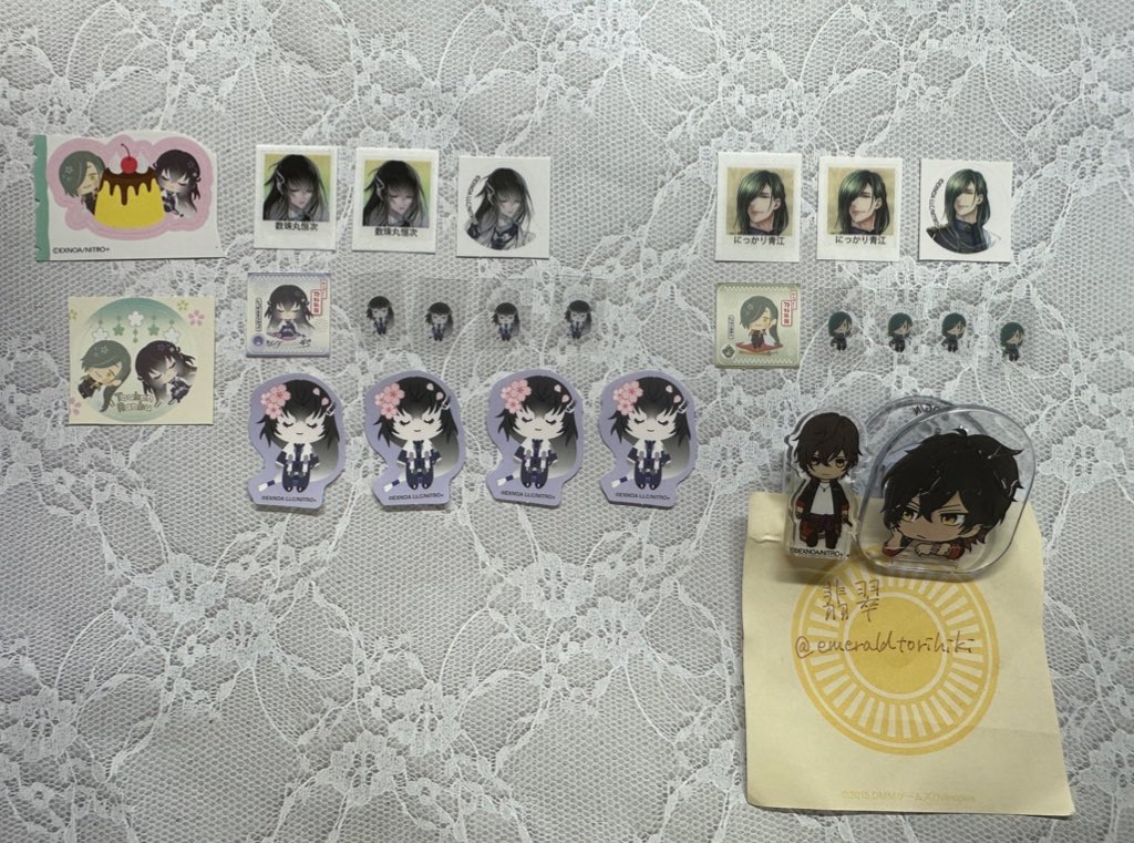 【譲渡】刀剣乱舞 とうらぶ シール ステッカー 御伴散歩 部隊長 わんぱく 防災セット さくら装備 花丸 カード ポスカ

譲→青江 (数珠丸 にっかり)

求→¥300(+送料)

全てまとめてのみ
各男士ジップロック内の詳細は画像2枚目
郵送、またはプロカ記載日手渡し
お気軽にお声掛けください