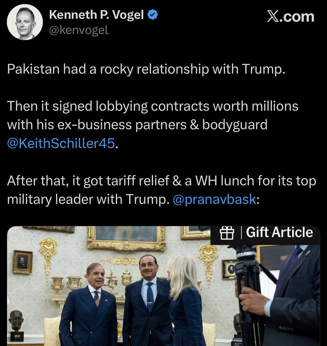 Every day there are multiple instances of blatant corruption. Our government policy is for sale to the highest bidder and every bad actor in the world knows it. nytimes.com/2025/11/13/wor…