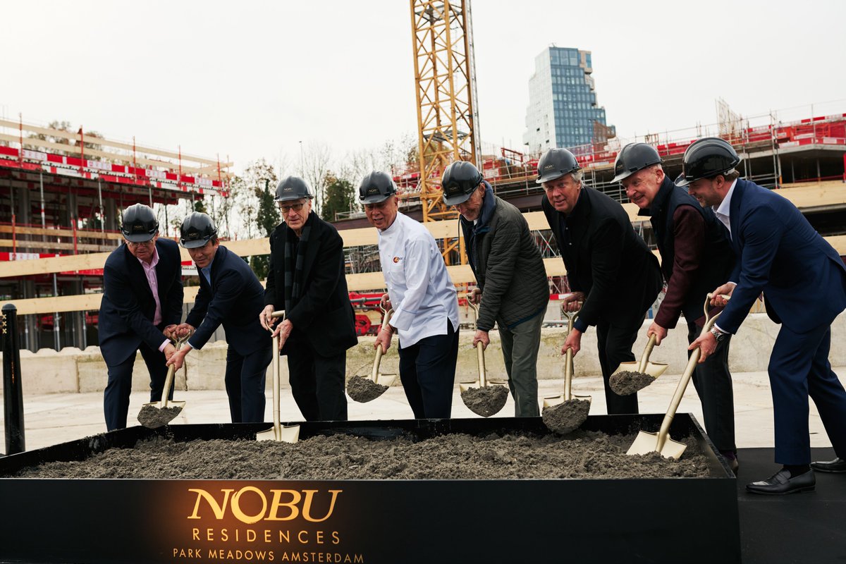 Park Meadows | Op maandag 10 november vond de officiële Groundbreaking ceremony van Nobu Residences Park Meadows Amsterdam plaats. Lees hier het volledige perbericht: shorturl.at/43nWP