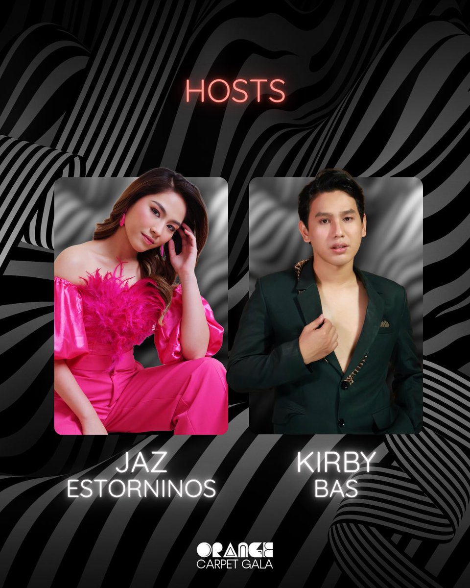 🎉 We are thrilled to announce that the Orange Carpet Gala will be hosted by the exceptionally talented Jaz Estorninos and the esteemed Kirby Bas! 🤩

#OCG #OrangeCarpetGala