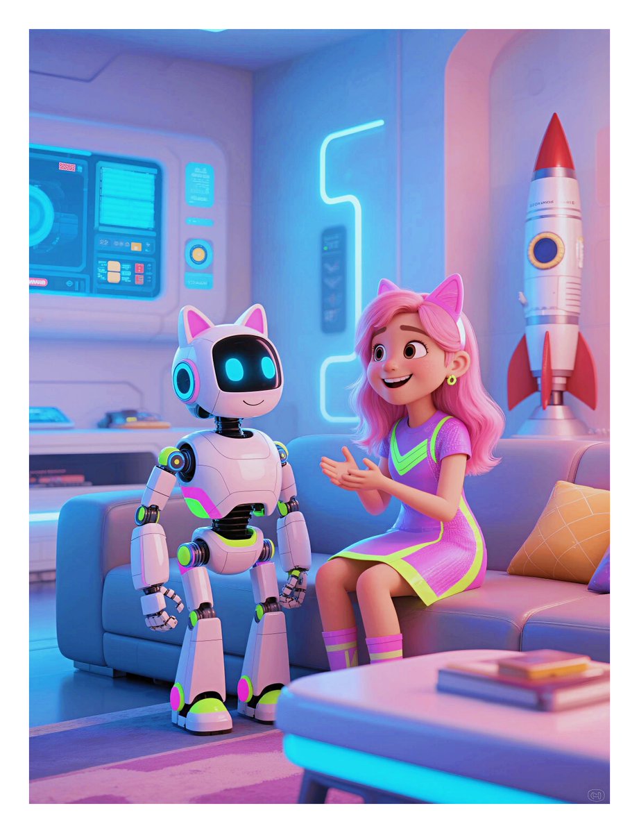 Futuristic room and Robot pet💙🤖

#FuturisticArt #Robotics