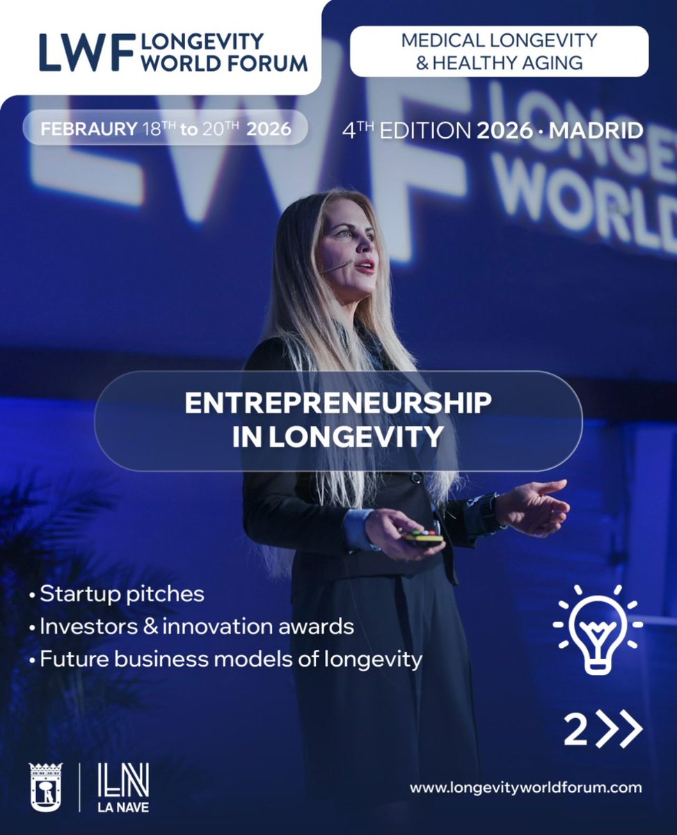 ¡Último día! 🏆 Presenta tu proyecto en el Startup Day de Longevity World Forum (<a href="/LongevityWF/">Longevity World Forum</a>)

Hoy, 14 de noviembre, cierra la convocatoria para la presentación de proyectos innovadores en LWF 2026, que se celebrará en febrero aquí en La Nave.

👉 Inscríbete aquí: