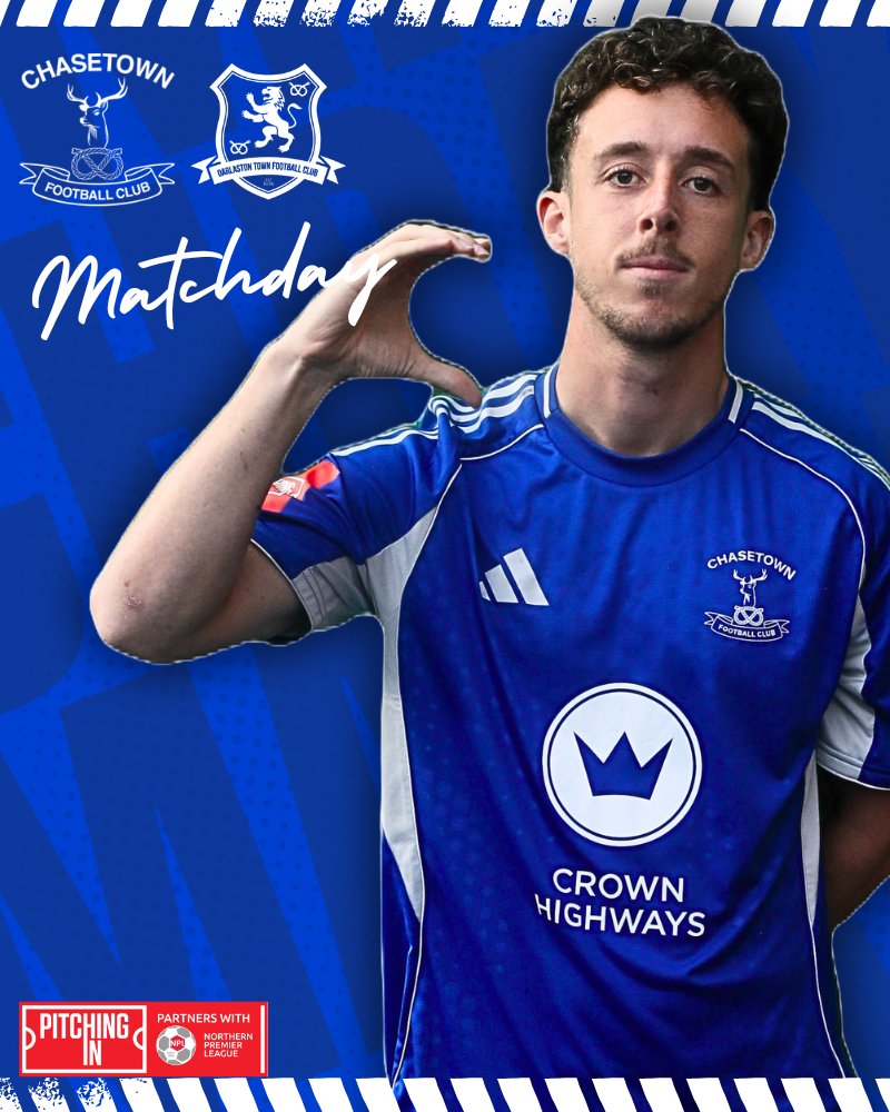 🔵🦌⚽ 𝐌𝐀𝐓𝐂𝐇𝐃𝐀𝐘! ⚽🦌🔵

𝗖𝗼𝗺𝗲 𝗼𝗻 𝘆𝗼𝘂 𝗦𝗰𝗵𝗼𝗹𝗮𝗿𝘀!

🏆 PitchingIn Northern Premier League West
⚽️ Chasetown vs. Darlaston Town
⌚ KO 3.03pm
🎟 Adults £10, Conc. £8, U18s £5, U10s Free with paying adult
🏟 The Scholars Ground, Church Street, Chasetown WS7 3QL