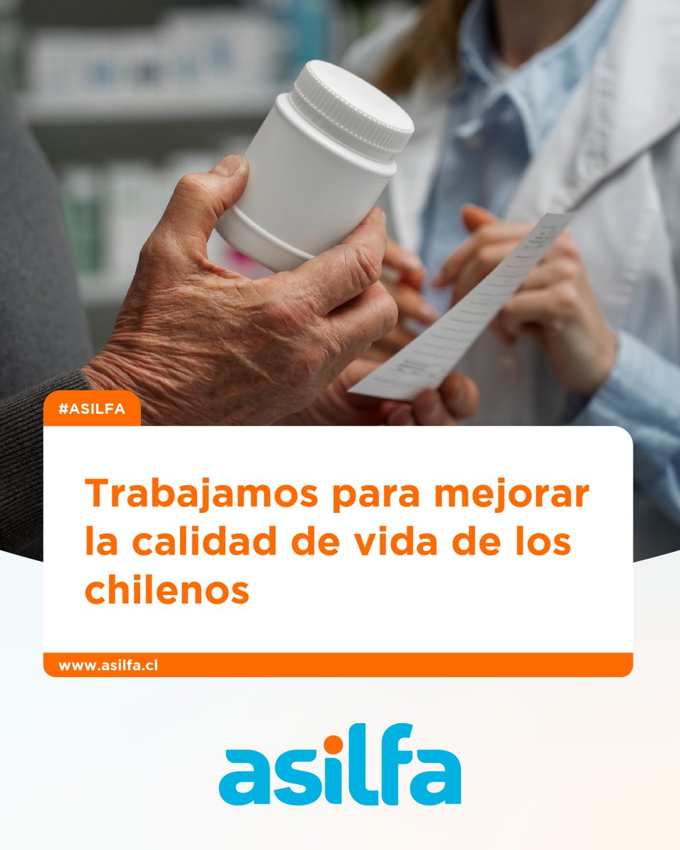 La calidad de vida también depende del acceso a #terapias seguras y efectivas.
 
Desde ASILFA impulsamos un mercado #farmacéutico competitivo y responsable, para que más personas reciban los #tratamientos que necesitan.
 
¡Infórmate en asilfa.cl!