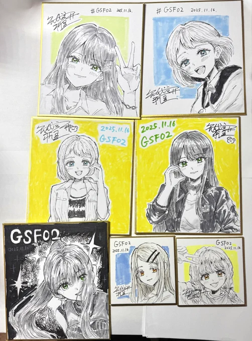 色紙今のところこんな感じ。
まだ描いていくぞい!!!
清夏とリーリヤばっかすぎて流石に他の子も描くか…となり、広とことねも加えてみました。 
