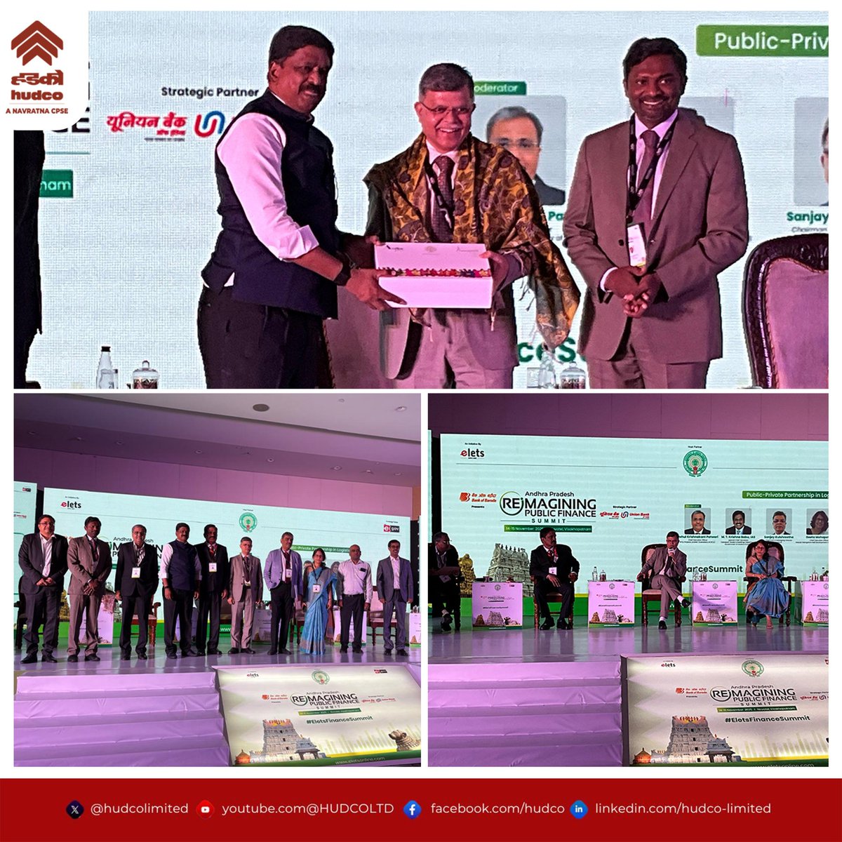 Shri <a href="/SANJAYKUL31/">Sanjay Kulshrestha</a>, CMD, HUDCO, shared impactful insights on PPP frameworks, sustainable financing models and infrastructure-driven development at the ongoing Andhra Pradesh Reimagining Public Finance Summit, being hosted in Visakhapatnam by Government of Andhra Pradesh. He also