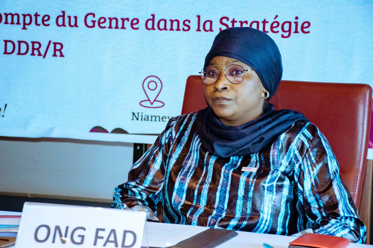 ONGFADniger's tweet photo. #ONGFAD #IntégrationGenre #DDRR #Plaidoyer #FemmesPourLaPaix #Inclusion #ONUFemmes #VisionFAD15_20ans
DDR/R SENSIBLE GENRE AU NIGER!
Le mercredi 12 novembre 2025, l’ONG FAD, en collaboration avec la Coordination Nationale des Programmes de Stabilisation et de Reddition, https://t.co/KJDXEriM8x
