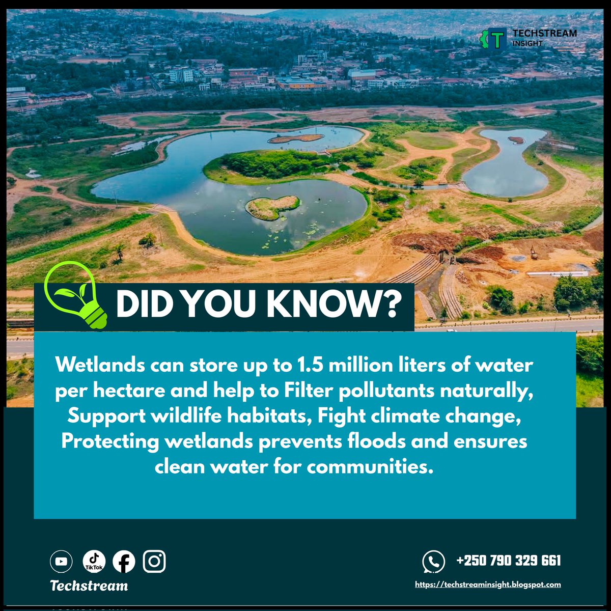 emrukundo45's tweet image. Did you know? 
Government is building something great which is also sustainable.
Read the full article here: techstreaminsight.blogspot.com/2025/09/kigali…
#biodiversity #techstream #Sustainability #technology #water #wetlands