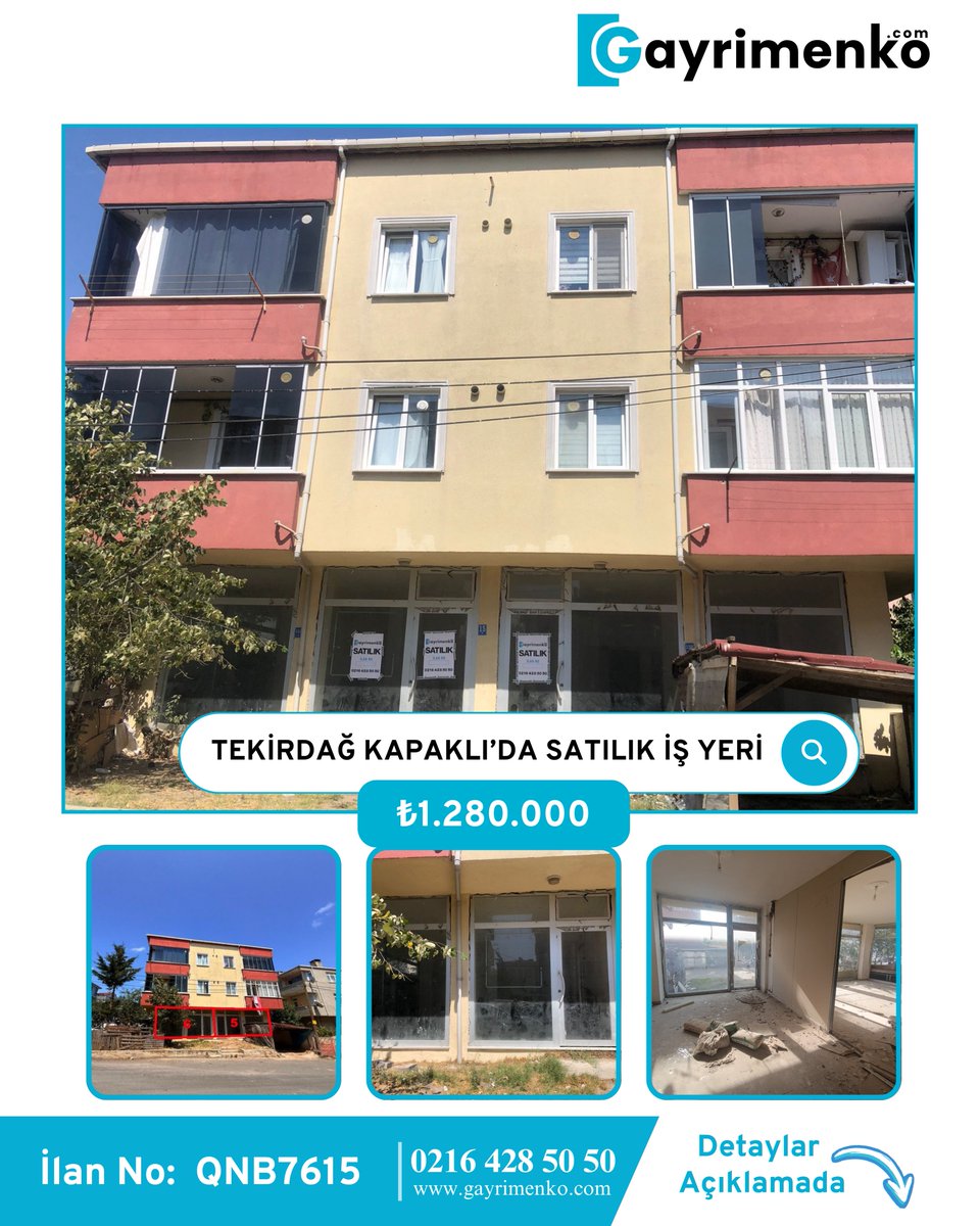 gayrimenko's tweet photo. 📢📍Tekirdağ Kapaklı 19 Mayıs Mahallesi'nde 61m² satılık iş yeri için online ihale çok yakında.

İhaleyi başlatmak için bizimle iletişime geçin!

Detaylı bilgi⏩ https://t.co/HRWVkYypYX
☎ 0216 428 50 50 https://t.co/53gXPJS2TO