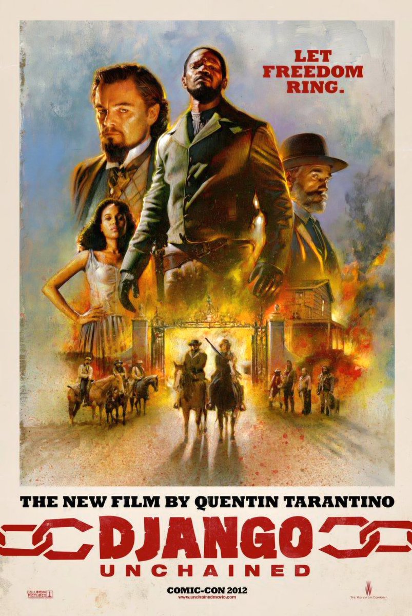 britmedia2000's tweet image. Django Unchained 
(2012)  

With the help of a German bounty-hunter, a freed slave sets out to rescue his wife from a brutal plantation owner in Mississippi

REF: GBM/DJANGOUNCHAIN/CONCEPT/007
#DjangoUnchained #ConceptPoster #LeonardoDicaprio