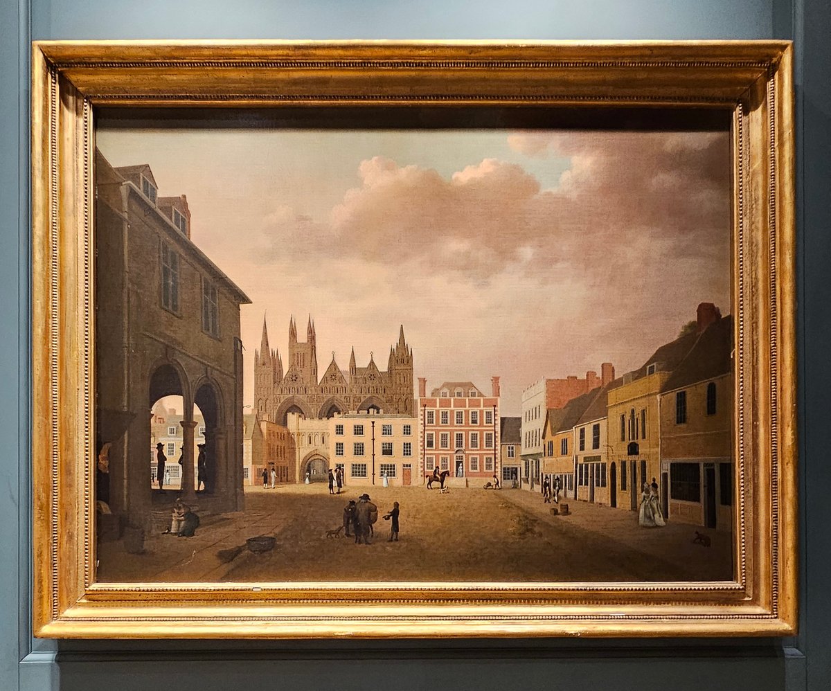 Market Square, Peterborough, by Nathan Theodore Fielding, 1794, on display in Peterborough Museum &amp; Art Gallery. It doesn't look so very different today.