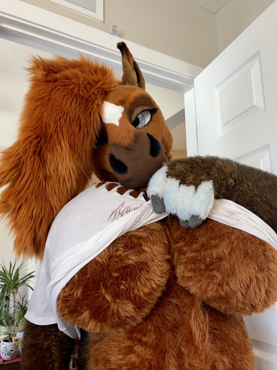A nice little under boob tease for you this Friday morning.  <3

#yiff #furry #fursuit #nsfw #murrsuit