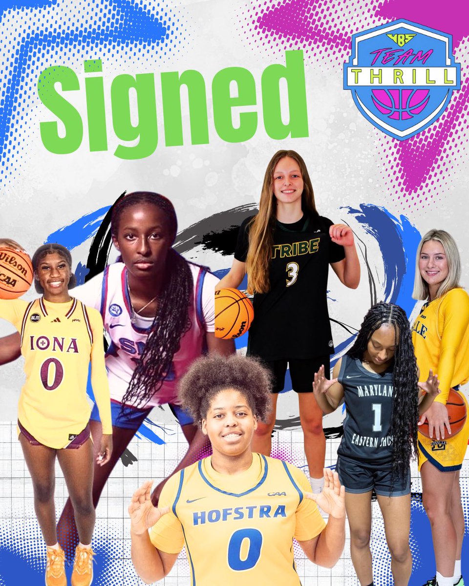 TeamThrill_Gbb's tweet image. ✨ Congrats to our November signees from our GUAA team :
Aliza Murray - Univ MD Eastern Shore
Audriana Williams - Hofstra
Camille Nesmith - Southern Methodist Univ (SMU)
Giselle Grant - Iona
Skyla Mastronardi - William &amp;amp; Mary
Sophi Hutchison - LaSalle
@UANextGHoops #moretocome