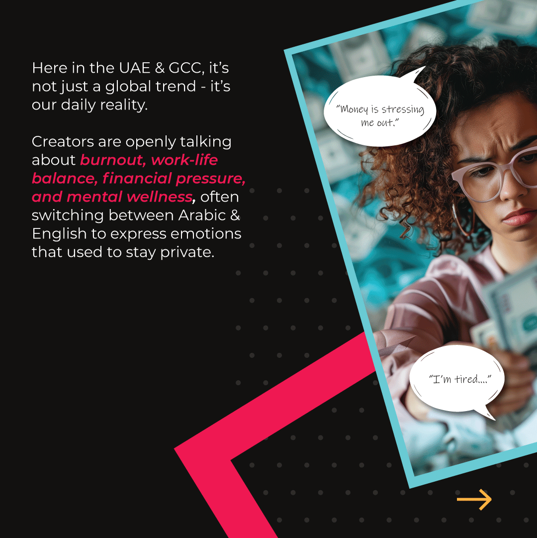 AnavizioDS's tweet photo. TikTok in the UAE/GCC is buzzing with real talk about work stress, money pressure, and mental health.
For brands, the message is clear:
❤️ Empathy is a KPI.
At Anavizio, we decode these moments to reveal the stories behind every trend.

#TikTokTrends #GCCInsights #Anavizio https://t.co/YE8NrqLAu1