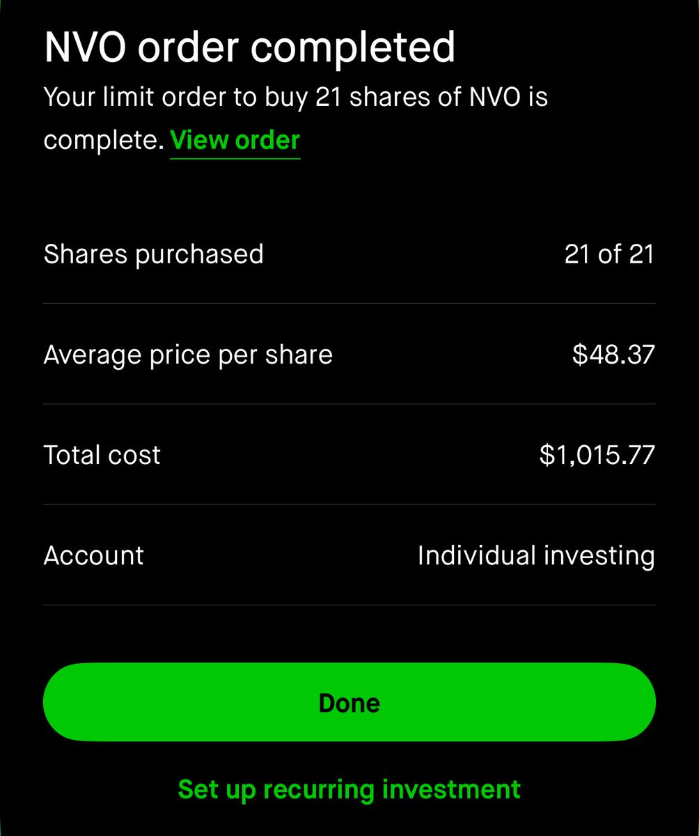 apex_actuary's tweet image. DCA Friday: Buy

Deployed ~1% cash to $NVO and $OSCR. Feeling defensive. 

Still about 12% cash.