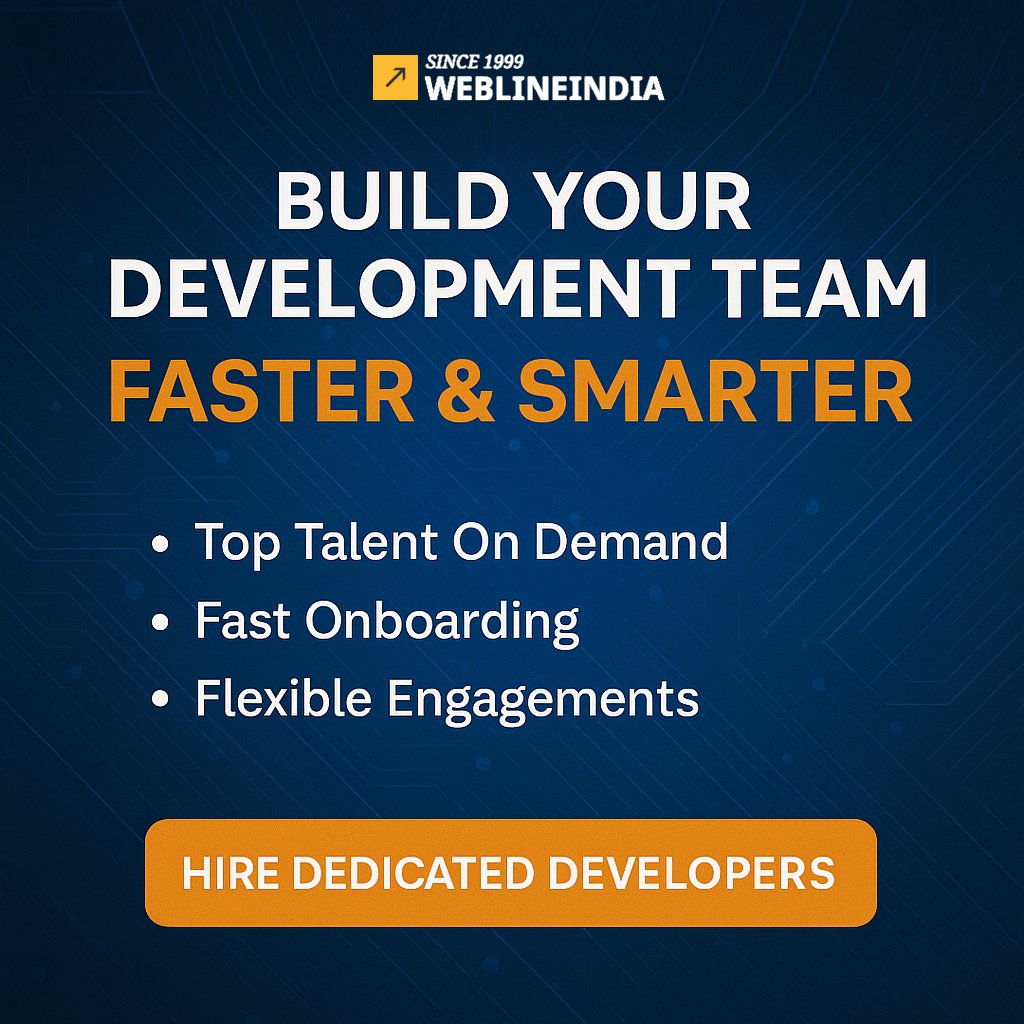WeblineIndia's tweet image. Need expert developers fast?
Hire dedicated devs in just 3 days.
Build faster. Save costs. Scale smart.

👉 weblineindia.com/hire-dedicated…

#HireDevelopers #SoftwareDevelopment #Outsourcing #TechTalent
