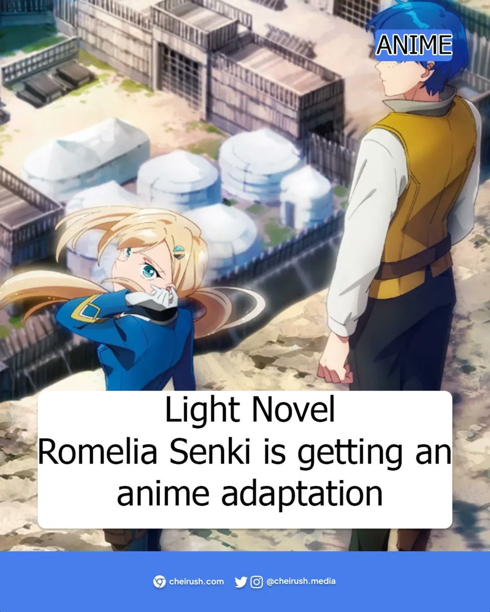 cheirush's tweet photo. ⚔️ Romelia Senki is getting an anime adaptation! 👑
The hit light novel Romelia Senki: The War Record of Romelia has officially announced its upcoming TV anime!
-----

The story follows Princess Romelia, a fallen royal who returns from exile to reclaim her lost kingdom — not with politics alone, but with her sword and unbreakable will. 💥
------
Expect epic battles, intense strategy, and a heroine who fights not just for power, but for redemption.
📚 Based on the light novel by Daigo Murasaki
🎬 Anime adaptation in production
🗡 Stay tuned for more updates!
----

#romeliasennki #anime2026 #lightnovel #animeadaptation #fantasyanime #isekai #animenews #Romelia #crimsonprincess #animeupdate #news #anime #manga