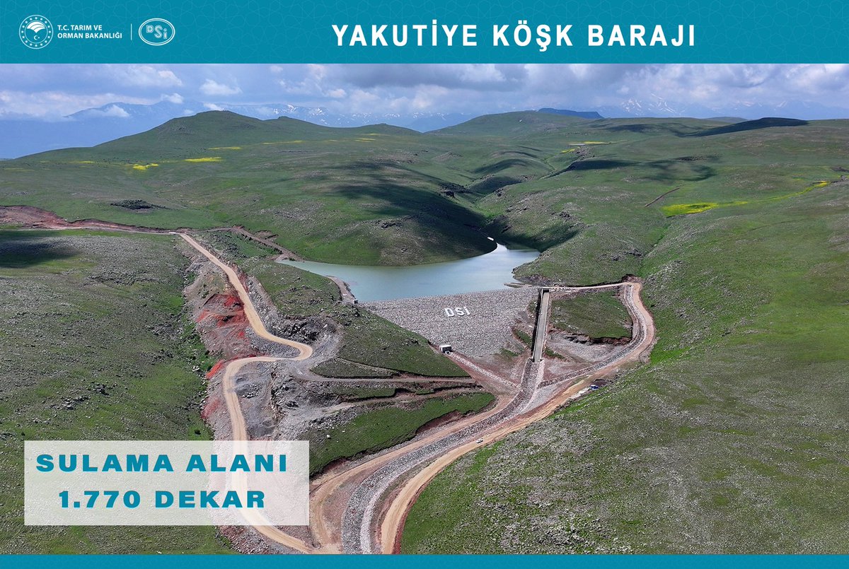 Yakutiye Köşk Barajı

Yakutiye Köşk Barajı’nın tamamlanmasıyla ilçemizin sulama altyapısı güçlenmiş ve tarımsal bereket artmıştır.
Bu kıymetli yatırım için Cumhurbaşkanımız Sayın Recep Tayyip Erdoğan’a şükranlarımı sunuyorum.
Ayrıca; Tarım ve Orman Bakanımız Sayın İbrahim