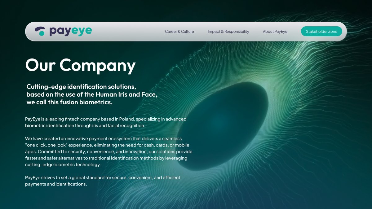Technology should be clear, not complicated!

That’s why we redesigned payeye.com - not just as a website, but as an open space for collaboration, ideas, and innovation. Partners, investors, media - this is where you’ll find us! 

🌐 payeye.com