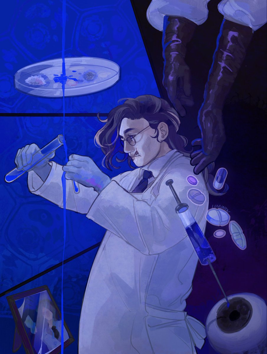Luvunen's tweet photo. Drew an oc from @http.a_b on insta!
She’s a cool scientist! https://t.co/1Mb1Newdep