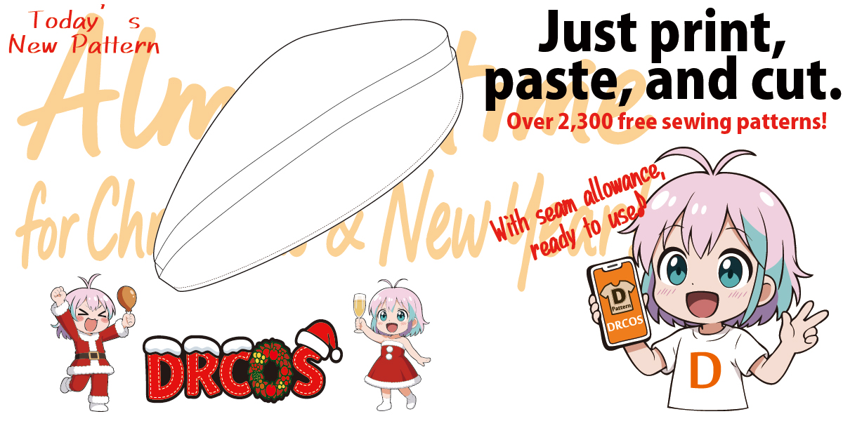 drcos_com's tweet image. 🎄 New Free English Paper Pattern!

🧢 Garrison Cap
📏 A4 size (Cm)
Simple cap pattern for beginners and cosplay.
Easy to sew and perfect for winter outfits!

🔗 dr-cos.info/fp-garrisoncap…

#SewingPatterns #DIYCostume #FreePattern #CosplayCostume