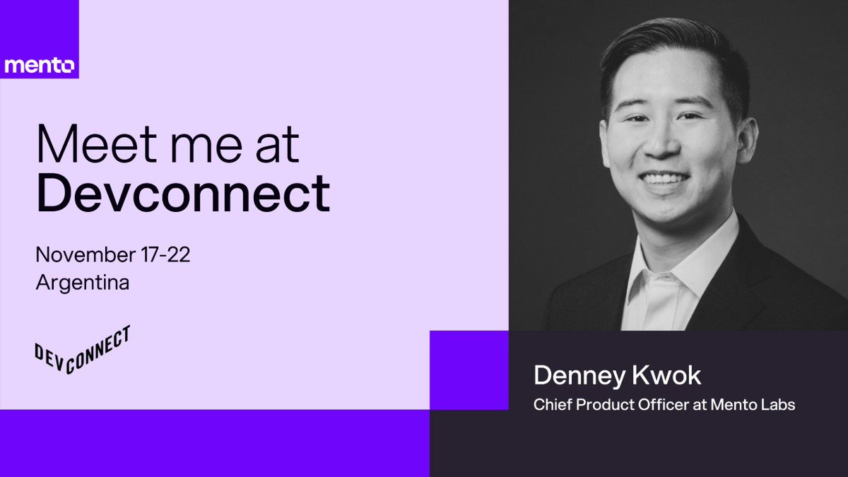 MentoLabs's tweet photo. GMento Buenos Aires 🇦🇷

Mento team is heading to @EFDevconnect! Meet @boqdan_ , @denney808 & @behiceuzunn across these key events:

→ DevConnect
We’re co-sponsoring the main event with @Celo, @MiniPay & @selfxyz!
Come chat FX, stablecoins, & multichain currency infrastructure at our booth.
📍 Nov 17–22
🎟️ https://t.co/rLshZtO2CO

→ SheFi Summit
Proud sponsors of the @shefiorg summit.
@behiceuzunn joins the panel “Stablecoins Aren’t Sexy Until They’re Liberating Economies” alongside @HavensCharlie & @0xt0n1, moderated by @debsoon.
📍 Nov 16
🎟️ https://t.co/kK35Efw9cl

→ Stable Summit
As Gold Sponsors of @stable_summit, we’re bringing the FX narrative forward. Don’t miss @denney808’s talk: “Global Onchain FX Markets, For All”
📍 Nov 18–19
🎟️ https://t.co/40YEQOpJaS

If you are building with local stablecoins, Mento is your FX layer. Come say hi in Buenos Aires!