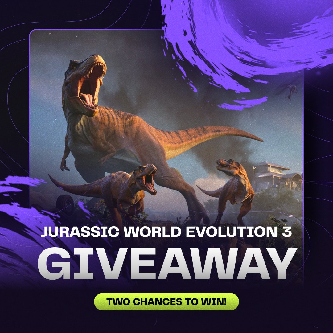 #GIVEAWAY TIME! 🎉 You voted and #JurassicWorldEvolution3  came out on top in the poll!  Now it's time to win a key:   
🦕 Follow us, Like and Retweet this post! 
💬 Tell us your favorite dinosaur!
Winners announced Tuesday.
