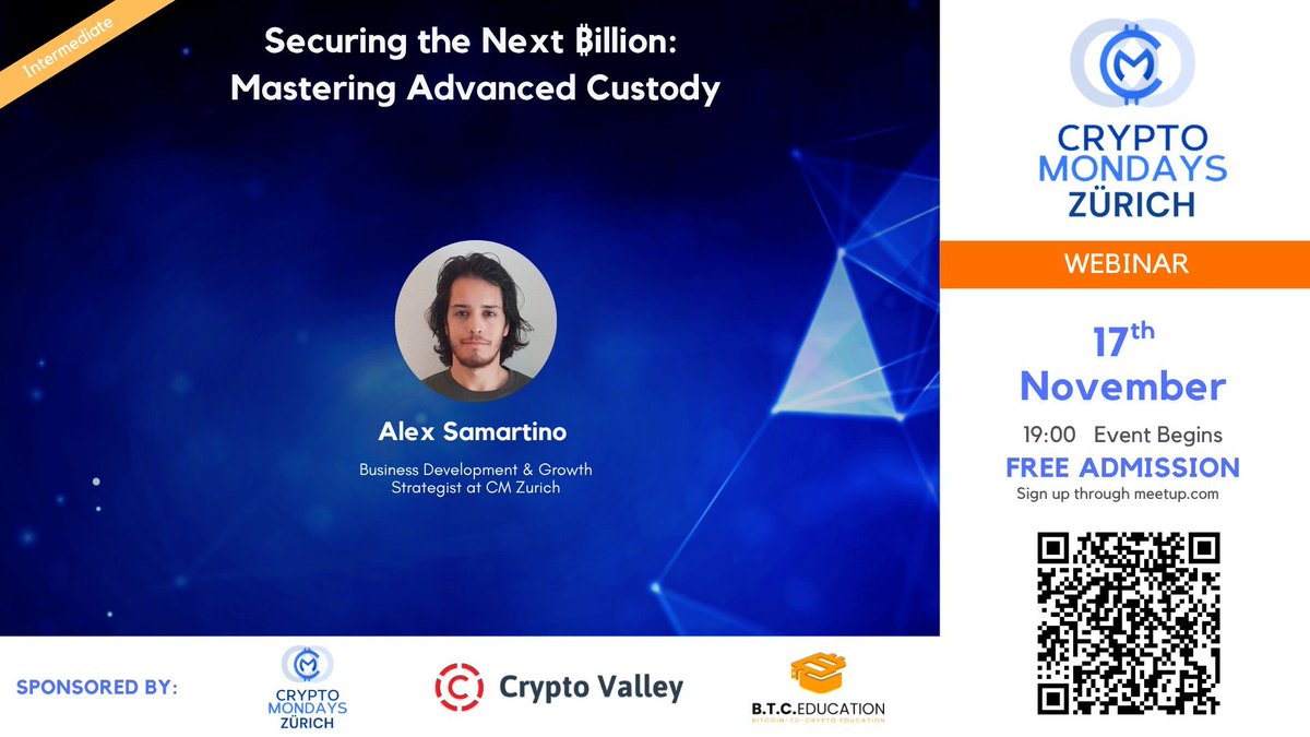 🎤 Speaker Spotlight: Alexandre Flory Samartino

As Business Development &amp; Growth Strategist at CryptoMondays Zurich, Alex bridges the gap between technology and adoption.

At “Securing the Next ₿illion: Mastering Advanced Custody” on Nov 17, he’ll unpack how strategic custody