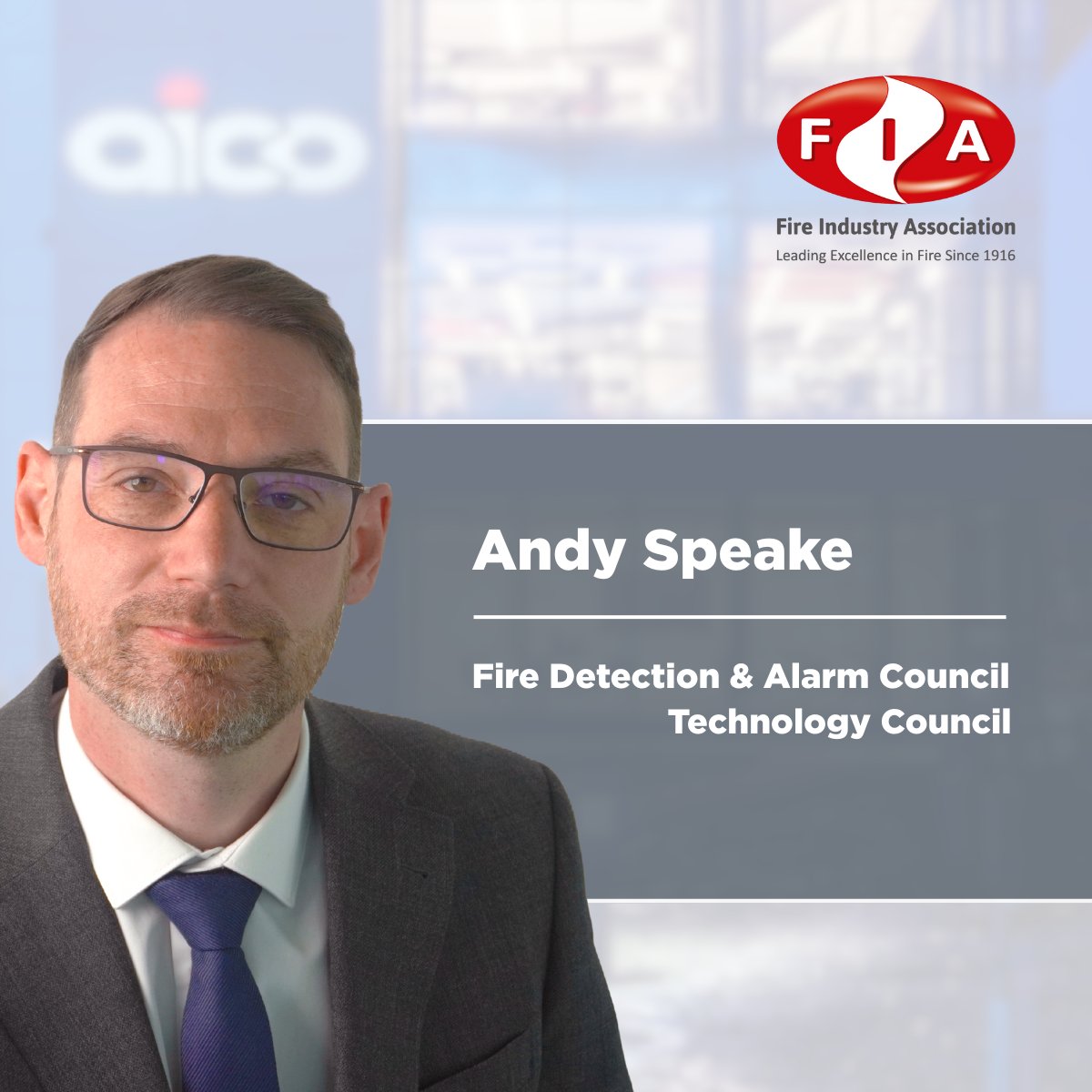 Aico_Limited's tweet photo. Congratulations Andy 👏
 
Our National Technical Manager Andy Speake has been successful in being re-elected as a member of the FIA’s Fire Detection & Alarm Council. 
 
Whilst also being elected to become a member of the FIA’s newly formed Technology Council. 
 
Being part of these councils means working in partnership to shape, develop and innovate within the fire industry.    
 
Discover more about the work of the FIA ➡️ https://t.co/SBNtUt4DqB

#fireindustry #councilmember #technology