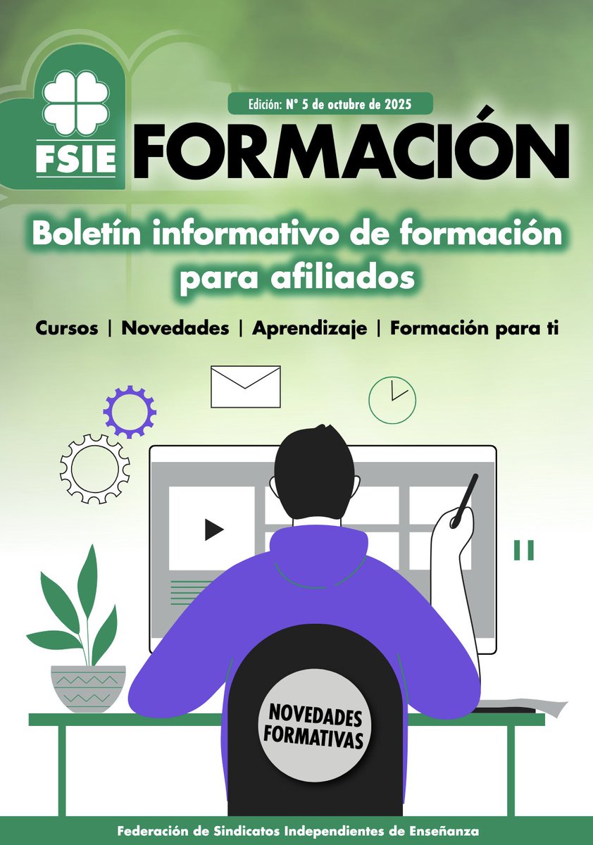 SEPNA FSIE informa:
📑 Ya esta aquí el boletín quincenal Nº 5 dirigido a afiliados y afiliadas, con todas las novedades en cursos y experiencias formativas.
📷 tinyurl.com/ynuun43b