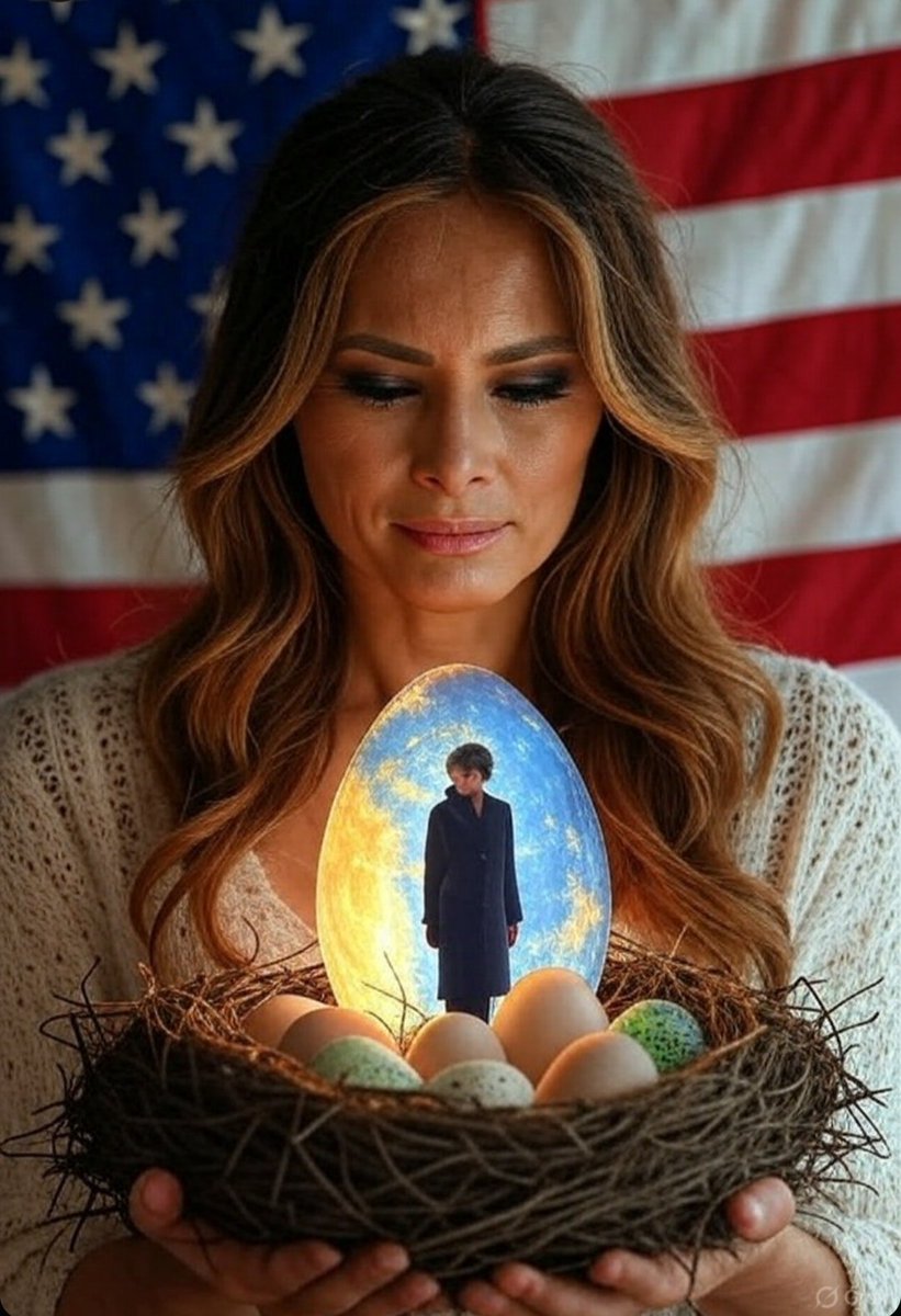 EggMAGA's tweet photo. 🥚Melania's foster order? Pure egg-cellence—hatching hope for every mom building strong nests. Trump's family-first wins big for our kids! Tag a woman who inspires. #EggMAGA #DailyHatch #MomPower https://t.co/b54twtTeki