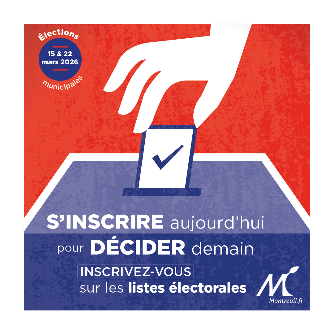 🗳 Les dimanches 15 et 22 mars 2026, les électeurs seront appelés aux urnes dans le cadre des élections municipales.

📜 Pour pouvoir voter, vous devez être inscrit sur les listes électorales. Cette inscription peut se faire en mairie ou sur internet.

▶ montreuil.fr/services-et-de…
