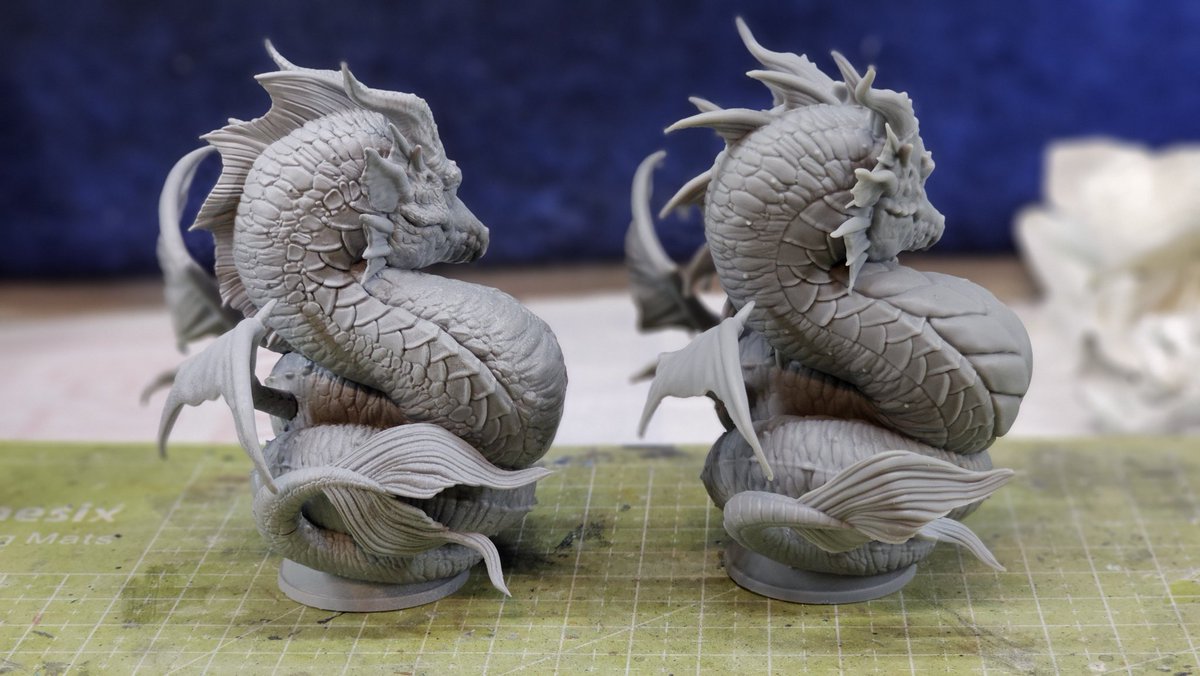 The evolution of the Leviathan.
During the first test print, I noticed issues with the abdominal details within the overall balance. Adjusting the head shape and the direction of the tail.
I hope to fine-tune it to a point where I’m satisfied before delivering.