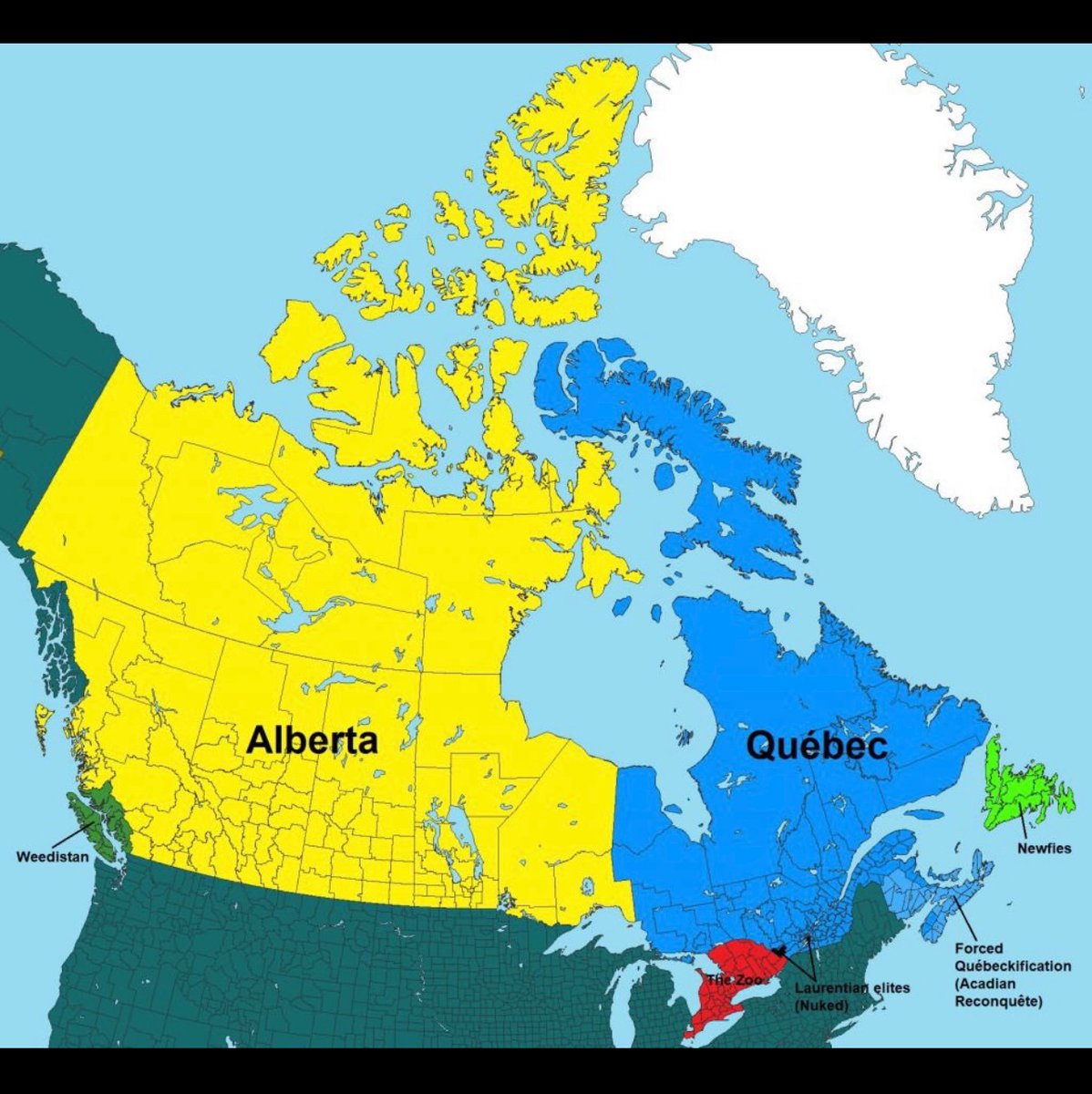 BellTerryNEBC's tweet photo. @SeanCarleton Just all the yellow stuff would be perfect for this guy from near the start of the Alaska Highway. You get the good conservative patriots, plus all our oil &amp; gas and resources 
The communist , Chinese bribed, Ostrich murdering Carney Liberal's can GFT. 
Walk off eastern liberals https://t.co/FHk77Gy9k8