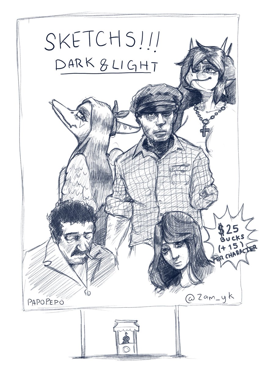 ¡¡¡COMMS OPEN!!!  :D
(only sketchs)

send me a dm if you are interested