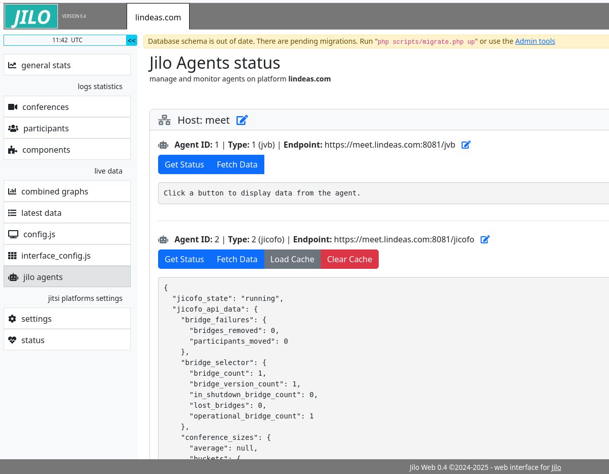 lindeascom's tweet photo. New release 0.4.1 of #Jilo. We moved to MySQL/MariaDB for the main app database (the Jilo afgents  still use SQLite in order to be small and easy to deploy remotely). https://t.co/AowYcZID9F If you need commercial support for Jitsi Meet - https://t.co/9oFNrRle7X https://t.co/Au2dX76Coe