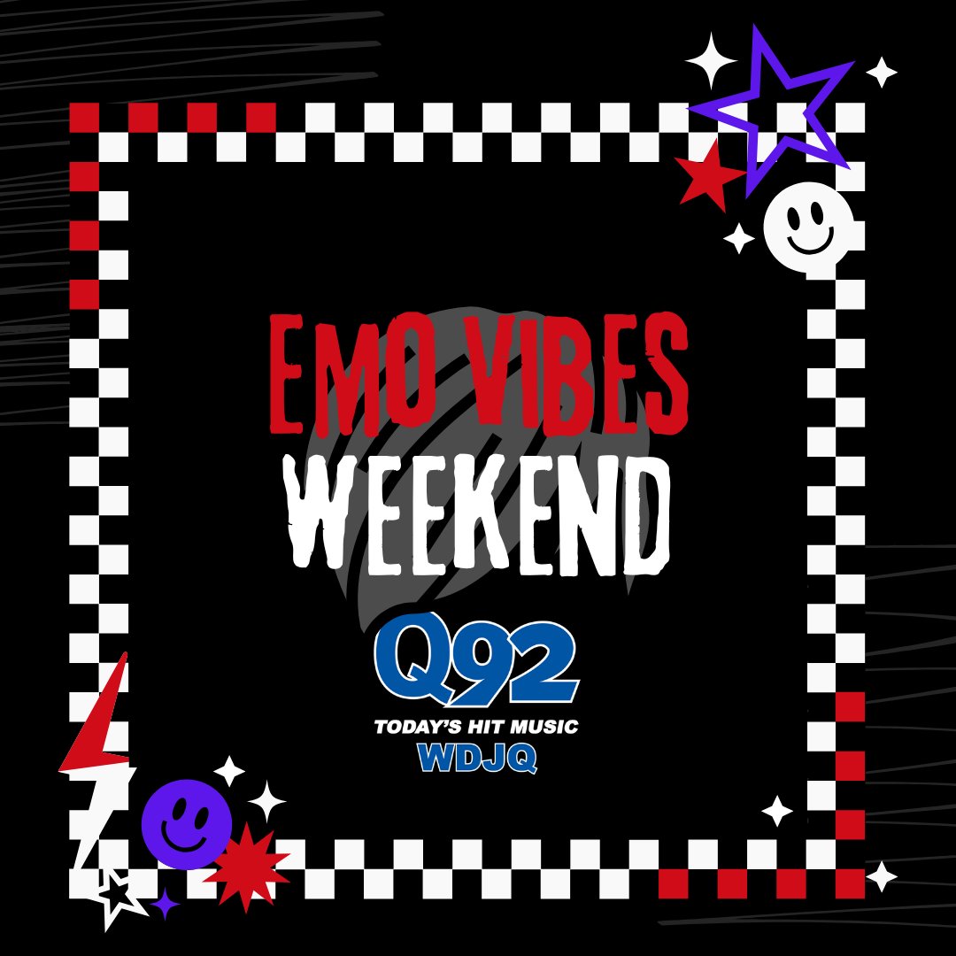Q92's tweet image. It&apos;s an EMO Vibes Weekend on @Q92 . Listen all weekend to hear your favorite EMO anthems!!!  #emo #emovibes #Q92