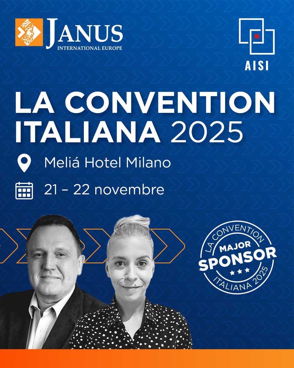 Join Ian Payne and Alice Dal Bo in Milan for the 2025 AISI Conference!

Proudly sponsored by Janus, this is the must-attend event for anyone investing in Italy’s dynamic self storage market.

📅 21–22 Nov 2025 | 📍 Milan, Italy

#Janus #SelfStorage #AISI #Italy