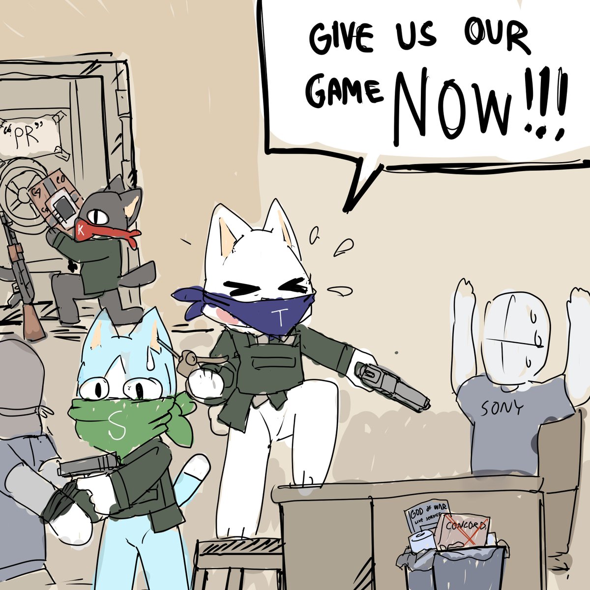 Azertalel's tweet image. I once had a dream of Toro and his friends raiding Sony&apos;s publishing team just so they can fund up a global-scale marketed DDI game.

I&apos;d say it was wild back then.

#DokoDemoIssyo #どこでもいっしょ