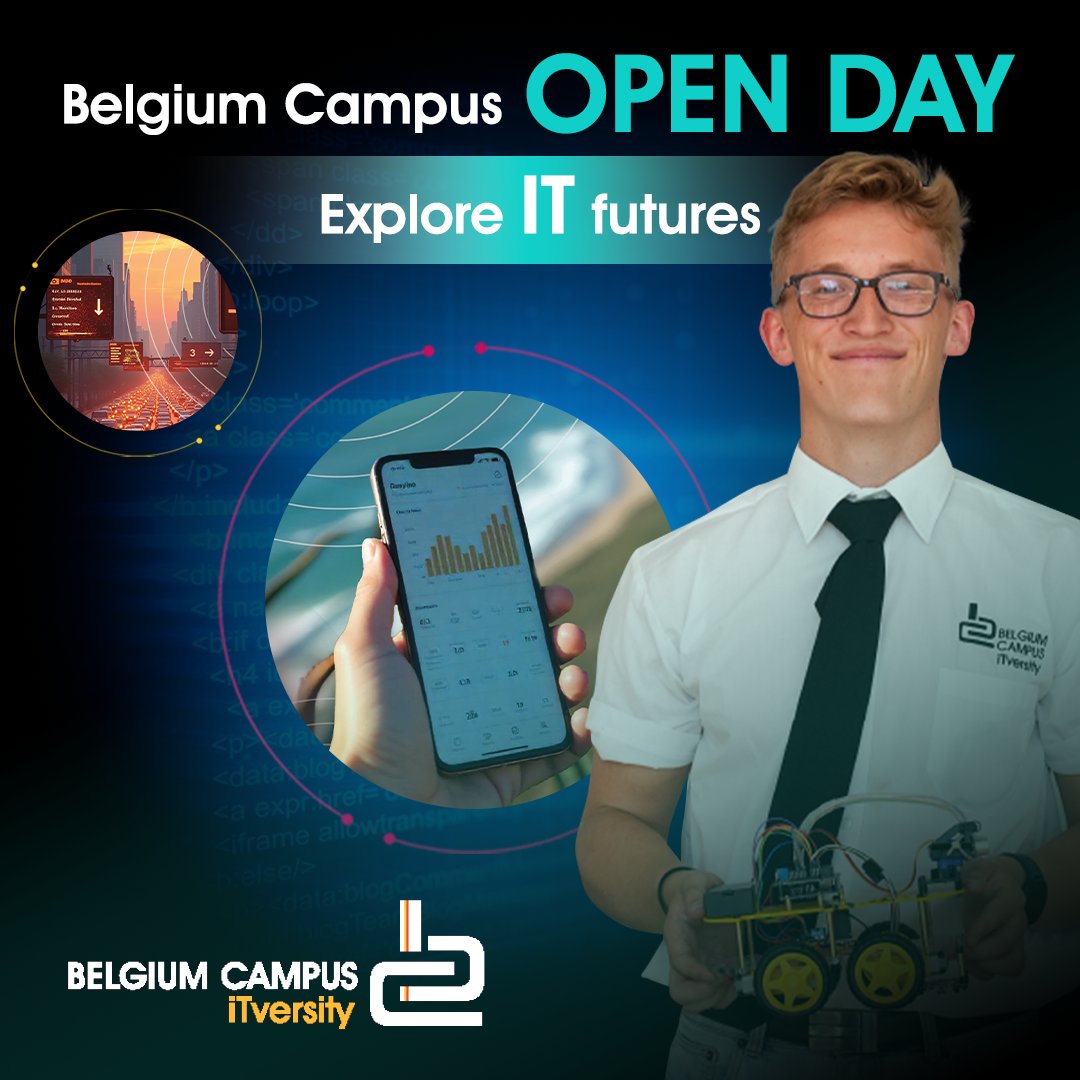 BelgiumCampus's tweet image. Belgium Campus Open Day is where you explore what it’s like to study IT - from foundational coding to future-focused innovation. Join us on 22 November, 09:00 to 13:00, and learn more! 
🔗 Secure your seat: bc.uxi.re/1T2gj
#BelgiumCampusiTversity #OpenDay #StudyIT