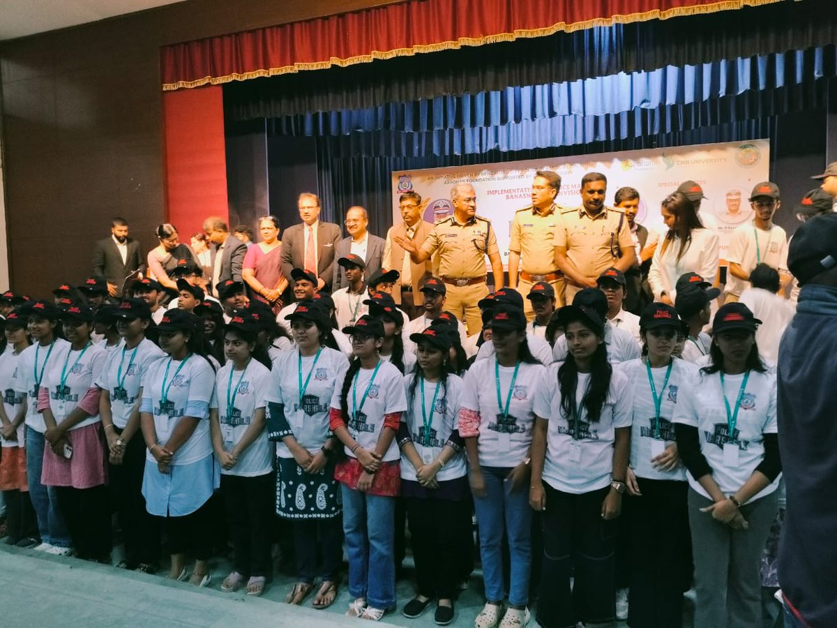 CMR University in association of Aarohan foundation and Bangalore City Police has organized Police Marshal capping ceremony at OMBR Campus on 14th Nov 2025.