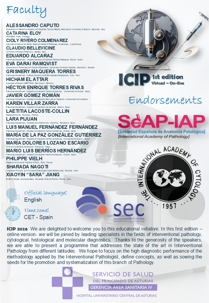 astursalud's tweet image. 🏥El HUCA acogerá el 𝗖𝗼𝗻𝗴𝗿𝗲𝘀𝗼 𝗜𝗻𝘁𝗲𝗿𝗻𝗮𝗰𝗶𝗼𝗻𝗮𝗹 𝗱𝗲 𝗣𝗮𝘁𝗼𝗹𝗼𝗴𝗶́𝗮 𝗜𝗻𝘁𝗲𝗿𝘃𝗲𝗻𝗰𝗶𝗼𝗻𝗶𝘀𝘁𝗮 𝗛𝗨𝗖𝗔, que este año celebra su primera edición virtual/on-line, donde el inglés será la lengua oficial.

📆28 y 29 de enero 2026
🕙09:00 a 17:00,…