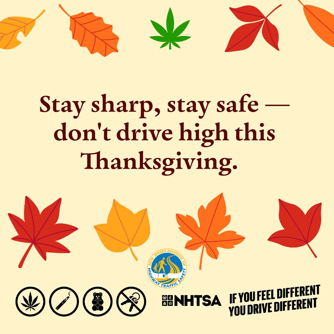 NJTrafficSafety's tweet image. Whether it&apos;s cannabis, prescription meds, or other substances - if you feel different, you drive different. #DriveHighGetADUI