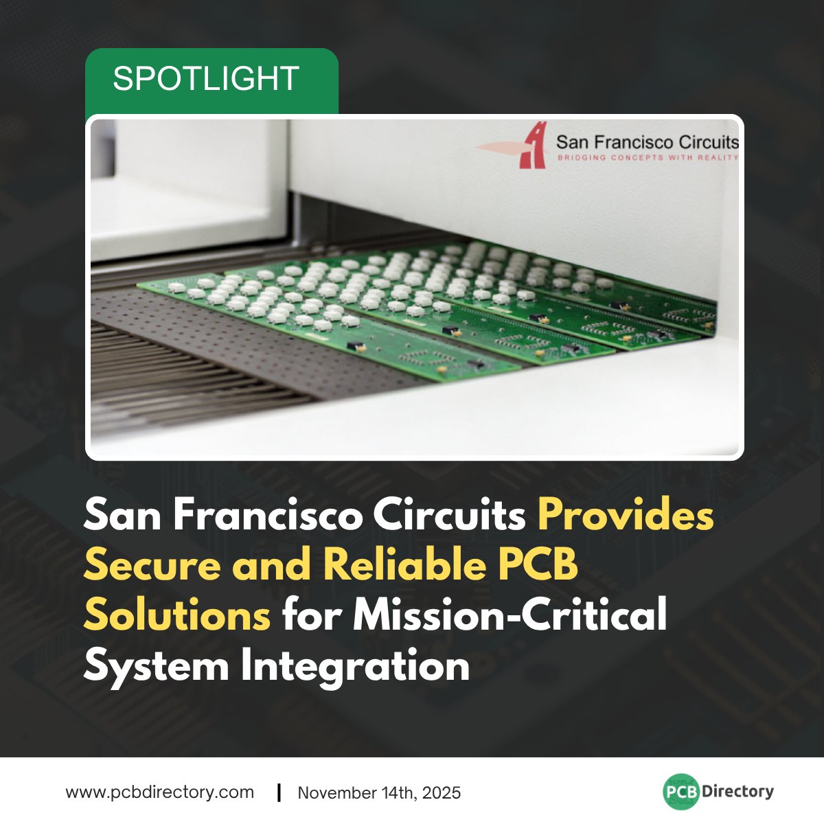 PCB_Directory's tweet image. San Francisco Circuits provides secure, traceable PCB manufacturing and assembly tailored for system integrators, R&amp;amp;D teams, and innovators.

Read more: ow.ly/h5gh50XrA5r

#printedcircuit #spotlight #industry #PCB #electronics #manufacturing #security #SanFranciscoCircuits