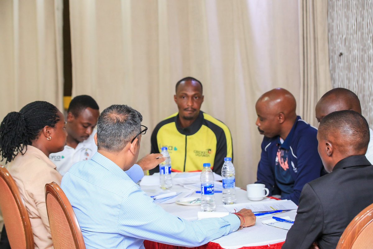 CricketUganda's tweet photo. Today, Cricket Uganda kicked off a two-day strategic workshop, featuring reviews and reflections, at Hotel Africana.

Under the theme: ‘Taking Stock – Building on the 2021–2025 Strategic Journey. 

Day 1 mainly focused on understanding the journey.

#LycaConnectsCricket https://t.co/22ELeEidlu