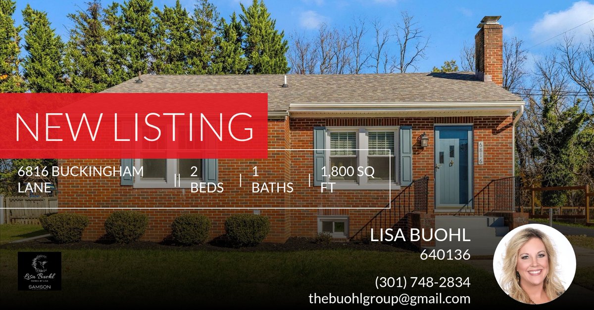 Lisa_Buohl's tweet photo. 📍 New Listing 📍 Take a look at this fantastic new property that just hit the market located at 6816 Buckingham Lane in Buckeystown. Reach out here or at (301) 748-2834 for more information

Lisa Buohl, REALTOR®
The Buohl Group wi... https://t.co/P8EGTBHOxv https://t.co/iH7Nf5Syno